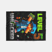 Level 5 Ontgrendeld Grappige Verjaardag Jongen Pix Fleece Deken (Voorkant (Horizontaal))
