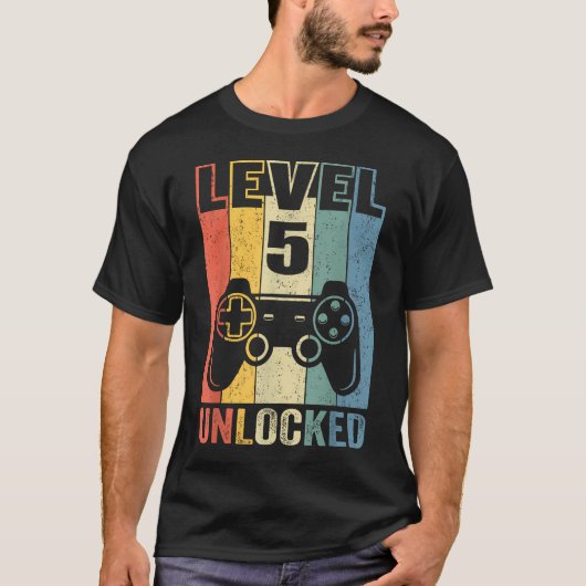 Level 5 Ontgrendeld Grappige Video Speler 5e T-shirt (Voorkant)