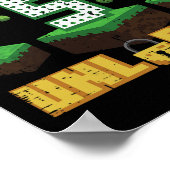 Level 5 Ontgrendeld Pixel Gamer 5e Verjaardag Game Poster (Hoek)