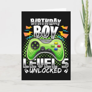 Level 5 Ontgrendeld Videospel 5e Verjaardag Gamer  Kaart