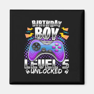 Level 5 Ontgrendeld Videospel 5e Verjaardag Gamer  Magneet