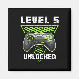 Level 5 Ontgrendeld Videospel 5e Verjaardag Gamer  Magneet