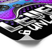 Level 5 Ontgrendeld Videospel 5e Verjaardag Gamer Poster (Hoek)
