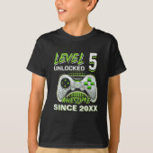 Level 5 Unlocked - Fun Birthday Gamer Kid T-shirt (Voorkant)