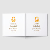 Level 5 unlocked lock orange brown happy birthday  gastenboek (Volledig)