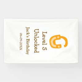 Level 5 unlocked lock orange brown happy birthday  spandoek