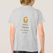 Level 5 unlocked lock orange brown happy birthday  Tri-Blend shirt (Achterkant)