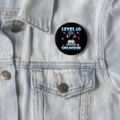 Level 60 Unlocked Video Game 60th Birthday PC Gami Ronde Button 5,7 Cm (In situ)