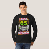 Level 65 Reached Gamer 65th Birthday Video Gaming T-shirt (Voorkant volledig)