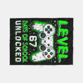 Level 67 Days Of School Unlocked Boys 67th Day Of  Fleece Deken (Voorkant (Horizontaal))