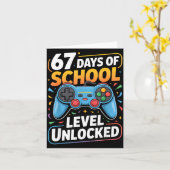 Level 67 Days Of School Unlocked Boys 67th Day Of Kaart (Gele Bloem)