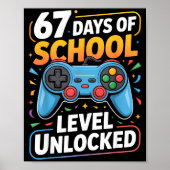 Level 67 Days Of School Unlocked Boys 67th Day Of Poster (Voorkant)