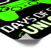 Level 67 Days Of School Unlocked Funny Gamer Kids  Poster (Hoek)