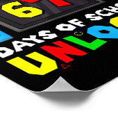 Level 67 Days Of School Unlocked Gamer Video Funny Poster (Hoek)