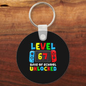 Level 67 Days Of School Unlocked Gamer Video Funny Sleutelhanger (Voorkant)