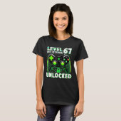 Level 67 Days Of School Unlocked Gamer Video Funny T-shirt (Voorkant volledig)