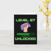 Level 67 Unlocked Gaming 6-7 School Meme Six Seven Kaart (Gele Bloem)