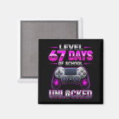 Level 67e dagen van school ontgrendeld Gamer Video Magneet (Voorkant / Achterkant)
