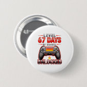 Level 67e dagen van school ontgrendeld Gamer Video Ronde Button 5,7 Cm (Voorkant /achterkant)