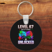 Level 67e dagen van school ontgrendeld Gamer Video Sleutelhanger (Voorkant)