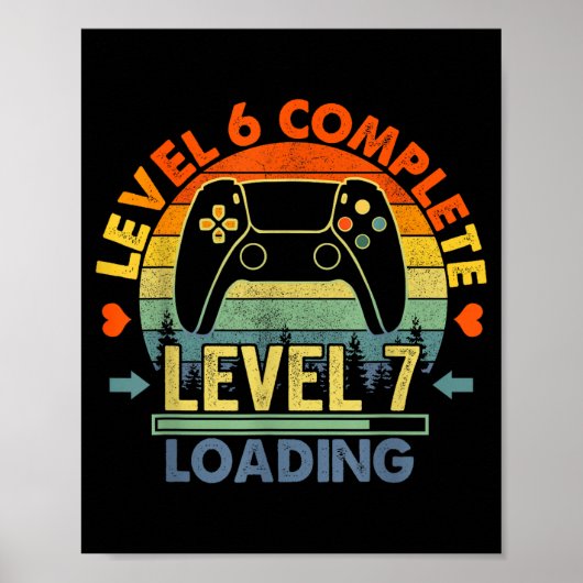 Level 6 Complete 6 Anniversary Gift 6th Wedding An Poster (Voorkant)