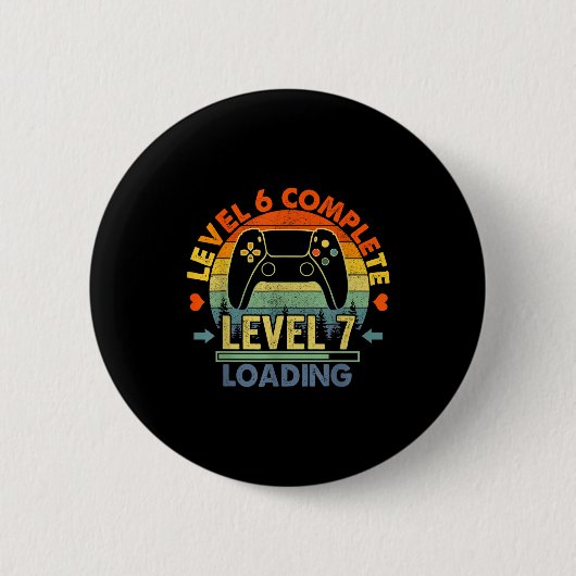 Level 6 Complete 6 Anniversary Gift 6th Wedding An Ronde Button 5,7 Cm (Voorkant)