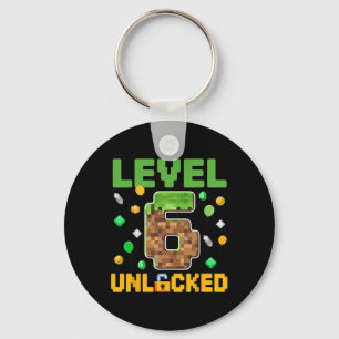 Level 6 Ontgrendeld 6e Verjaardag Gamen Jongens Ga Sleutelhanger