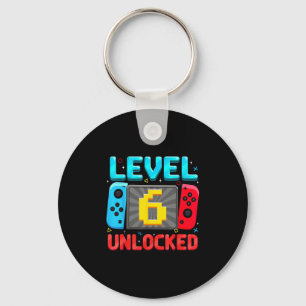 Level 6 Ontgrendeld 6e Verjaardag Jongen Gamer Zes Sleutelhanger
