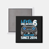 Level 6 Ontgrendeld Geweldig Sinds 2014 Videospel  Magneet (Voorkant / Achterkant)