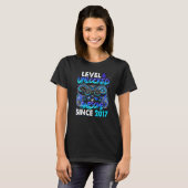 Level 6 Ontgrendeld Geweldig Sinds 2017 6e Verjaar T-shirt (Voorkant volledig)