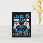 Level 6 Ontgrendeld Geweldig Sinds 2020 6e Verjaar Kaart (Gele Bloem)