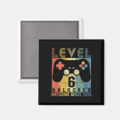 Level 6 Ontgrendeld Geweldige Videogame 6e Verjaar Magneet (Voorkant / Achterkant)