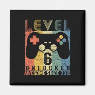 Level 6 Ontgrendeld Geweldige Videogame 6e Verjaar Magneet