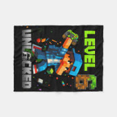 Level 6 Ontgrendeld Grappige Verjaardagsjongen Pix Fleece Deken (Voorkant (Horizontaal))