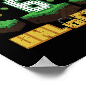 Level 6 Ontgrendeld Pixel Gamer 6e Verjaardag Game Poster (Hoek)