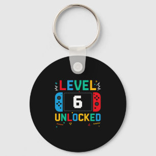 Level 6 Ontgrendeld Verjaardagsvideo Gamer 6e Verj Sleutelhanger