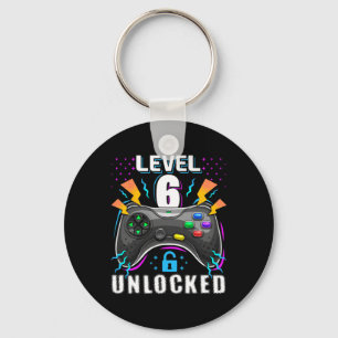 Level 6 Ontgrendeld Videospel 6e Verjaardag Gamer Sleutelhanger