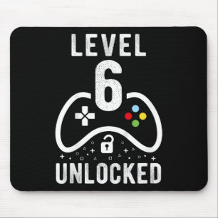 Level 6 Ontgrendeld Videospel 6e Verjaardagscadeau Muismat