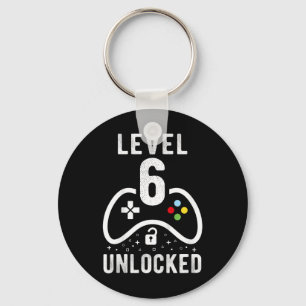 Level 6 Ontgrendeld Videospel 6e Verjaardagscadeau Sleutelhanger