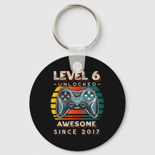 Level 6 Ontgrendeld Videospel Zes 6de Verjaardag 6 Sleutelhanger