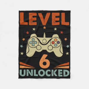 Level 6 Ontgrendeld Videospelletje 6e Verjaardag 6 Fleece Deken