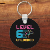 Level 6 Ontgrendelde Gaming Verjaardag Sleutelhanger (Voorkant)