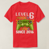 Level 6 Unlocked Awesome 2016 Video Game 6th Birth T-shirt (Design voorkant)