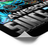 Level 6 Unlocked Awesome Since 6th Birthday Gaming Poster (Hoek)