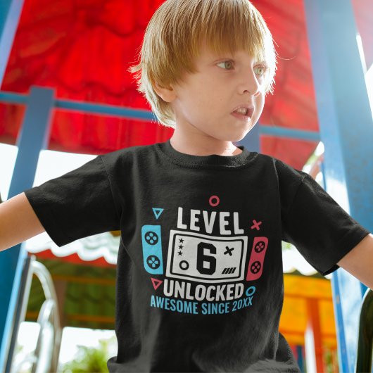 LEVEL 6 UNLOCKED Gamer Birthday – Custom Year T-shirt
