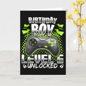 Level 6 Unlocked Video Game 6th Birthday Gamer Gif Kaart (Gele Bloem)