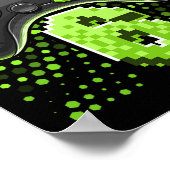 Level 6 Videospelcontroller 6e Verjaardag Gamer G Poster (Hoek)