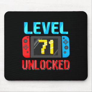 Level 71 Ontgrendeld Verjaardagsvideo Gamer 71ste Muismat