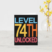Level 74 ontgrendeld 74ste verjaardag videogamer 7 kaart (Gele Bloem)