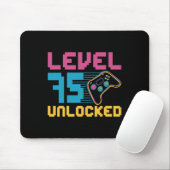 Level 75 Ontgrendelde Verjaardag Gaming Muismat (Met muis)
